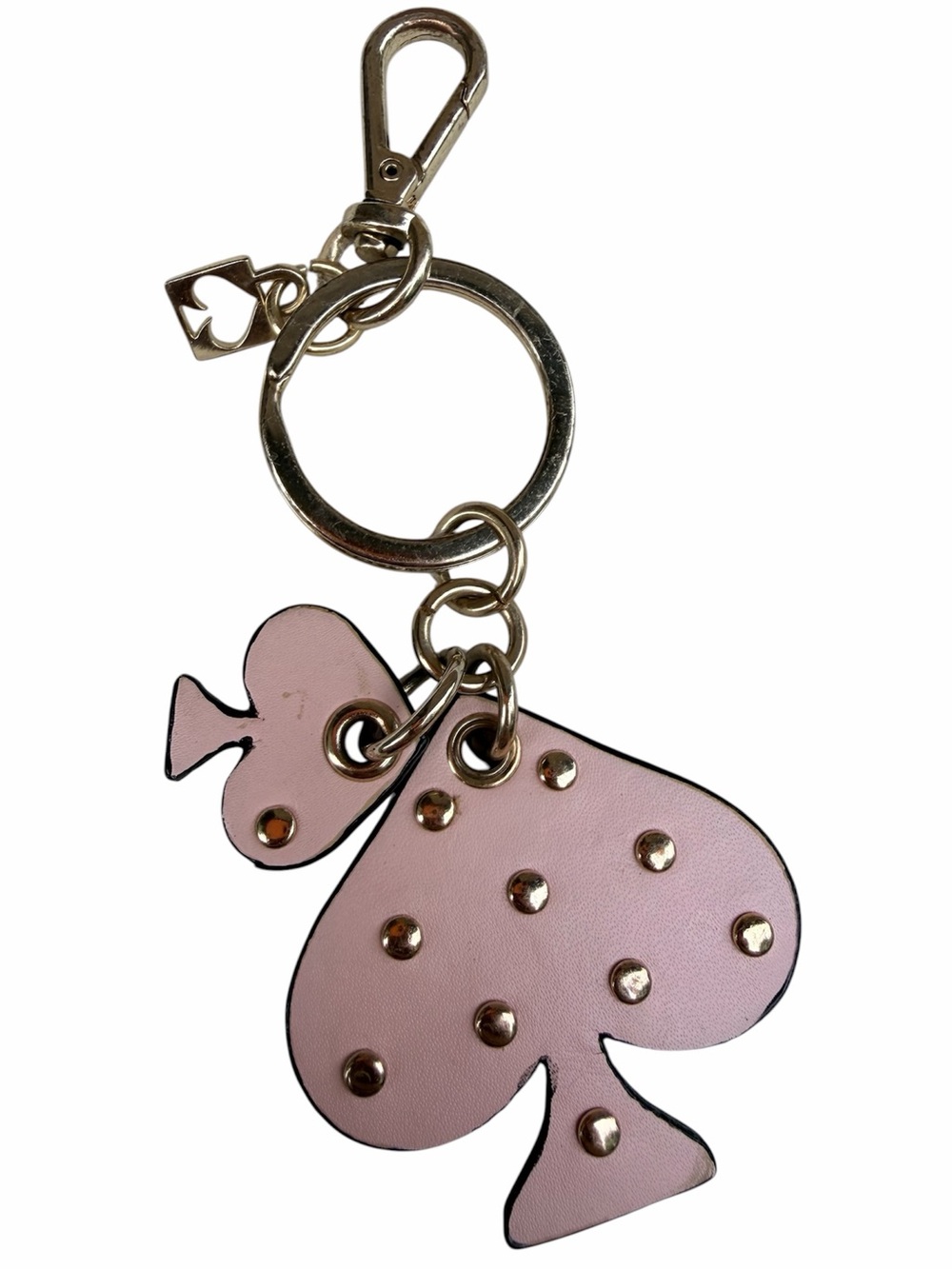 KATE SPADE Keychain/fob Posypink gold Studded Spades Purse Charm Women’s